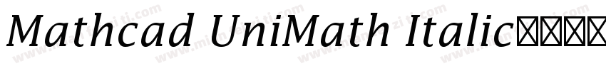 Mathcad UniMath Italic字体转换